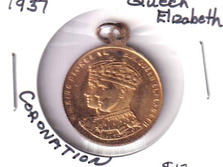 1937 King George VI and Queen Elizabeth Important Dates Medallion Hot on Sale