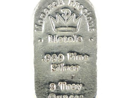 Monarch Tombstone Shaped 2oz .999 Fine Silver Bar (No Tax) Sale