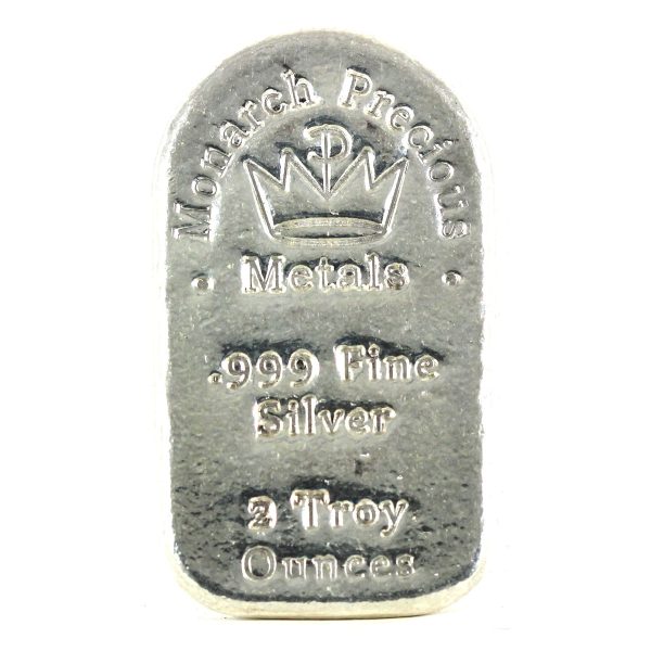 Monarch Tombstone Shaped 2oz .999 Fine Silver Bar (No Tax) Sale