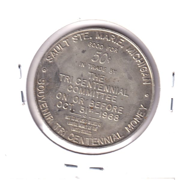 Sault Ste. Marie, Michigan, 1968 Tricentennial 50-cent Trade Dollar Online now