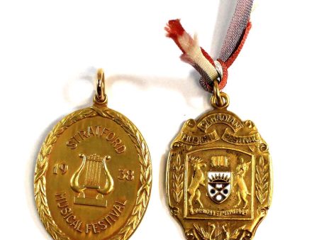 Pair of Gold Coloured Medals for Music Festivals in Canada Online Hot Sale