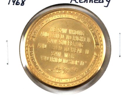 Senator Robert F. Kennedy (1925-1968) Memorial Medallion (Gold Colour) Fashion