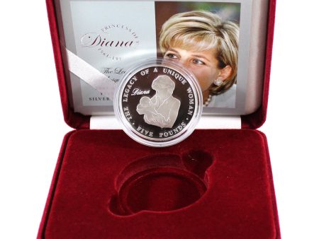 2007 Alderney Princess Diana Legacy Sterling Silver Coin in red case. Hot on Sale