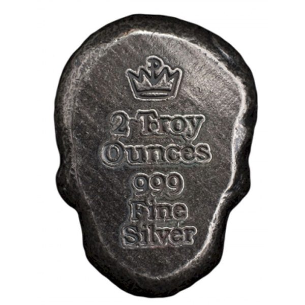 Monarch Day of the Dead 2oz Silver Sugar Skull No Colour (No Tax) For Cheap