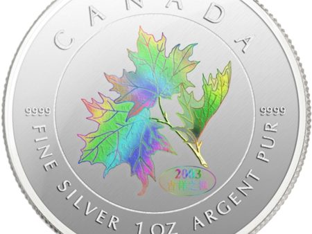 RDC 2003 Canada $5 Maple of Good Fortune Hologram Silver Maple (No Tax) No Sleeve Online Sale