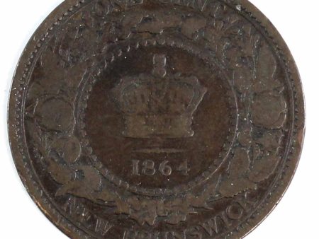 1864 Short 6 E Over F New Brunswick 1-cent Good (G-4) $ Online Hot Sale