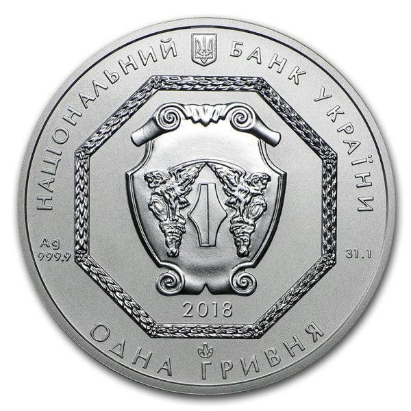 2018 Ukraine 1 UAH Michael the Archangel 1oz. Silver (No Tax) on Sale