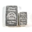 Pair of Monarch Precious Metals Poured Bars - 2oz & 3oz Fine Silver (No Tax) Online Sale