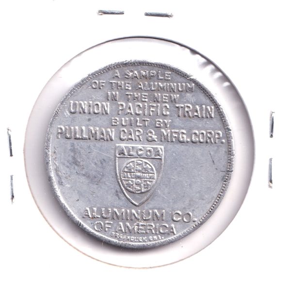 1934 Union Pacific Railway Aluminum Lucky Piece on Sale