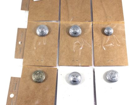 Lot of 9x Police Buttons, Most or All Great Britain, 9Pcs in Binder Page Hot on Sale