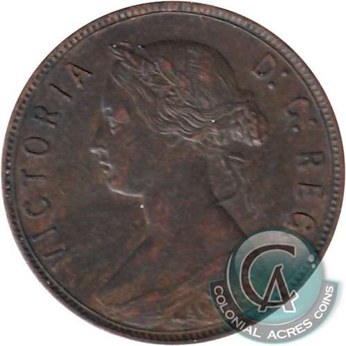 1873 Newfoundland 1-cent VF-EF (VF-30) $ For Cheap