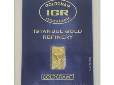 Turkey Istanbul Refinery 1g .999 Gold Bar in Original Package (No Tax) Online