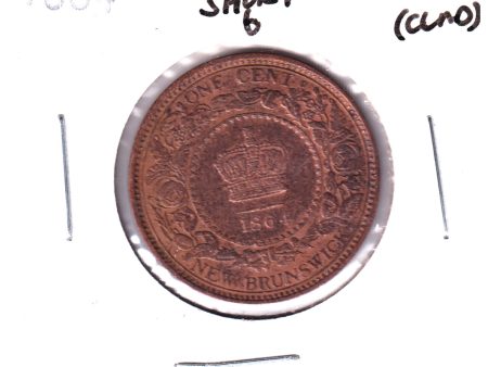 1864 Short 6 New Brunswick 1 Cent Very Fine (VF-20) Scratched, cleaned, or impaired For Cheap