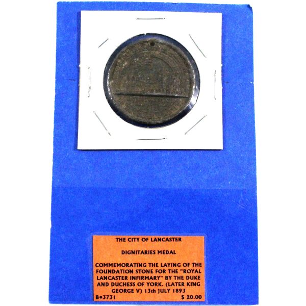 1893 Dignitaries Medal - Commemorating the Foundation of Royal Lancaster Infirmary (Holder Bent) Sale