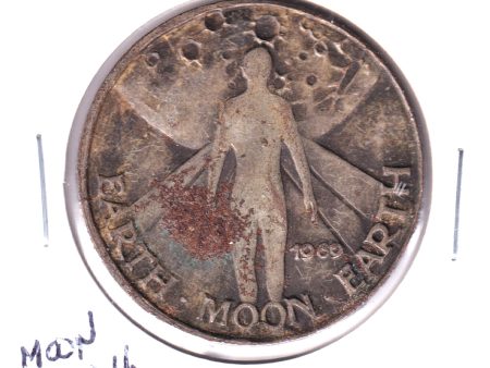 1969 Lunar Landing  100 Gold  Advertisement Token (Corrosion) Online