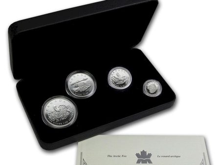 RDC 2004 Canada Fractional Arctic Fox .9999 Silver 4-coin Set (No Tax) Impaired Online Hot Sale