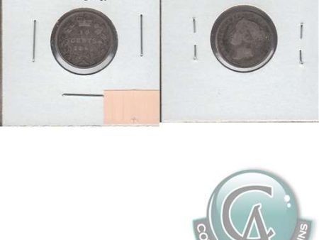 1862 Double Punch 2 New Brunswick 10-cents Very Good (VG-8) $ For Discount