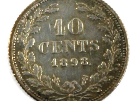 Netherlands 1898 10-cents KM 119 Fine (F-12) on Sale