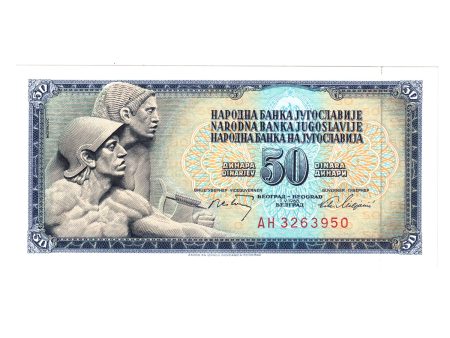 Yugoslavia Note, 1968 50 Dinara with Thread, Uncirculated Online