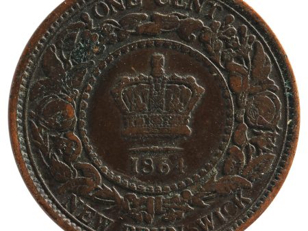 1864 Short 6 New Brunswick 1-cent Fine (F-12) For Discount