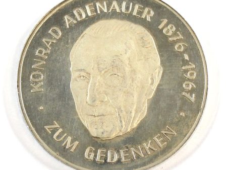 1876-1967 Konrad Adenauer Medallion (Toned) For Cheap