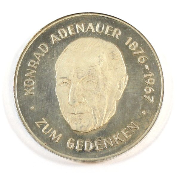 1876-1967 Konrad Adenauer Medallion (Toned) For Cheap