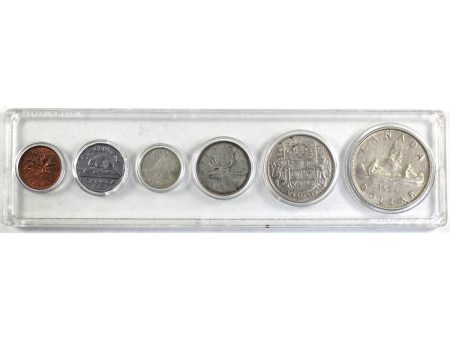 1954 Canada Year Set in Clear Snap-lock Case (Toned) For Discount