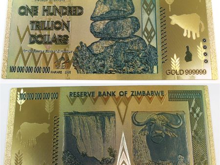 Zimbabwe One Hundred Trillion Dollars Reserve Bank Note Foil Replica (Novelty Note) Supply