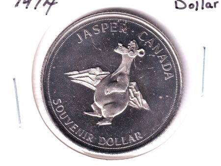 1974 Jasper, Alberta, Souvenir Dollar Trade Token: Old Man Mountain & Major Brewster Online Sale