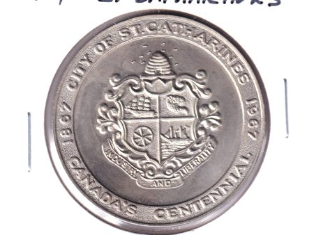 1967 St. Catharines, ON, Canada s Centennial Medallion (Nickel) Spots light toning Supply