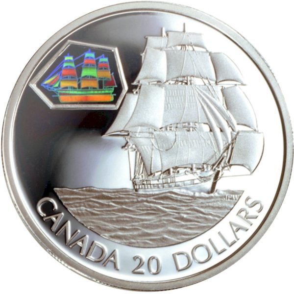 RDC 2001 Canada $20 Transportation Ship - Marco Polo Sterling Silver (Scratched coin) Sale