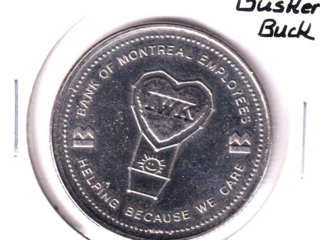 1989 Halifax Nova Scotia Busker Buck Trade Dollar Token - Bank of Montreal Employees For Sale