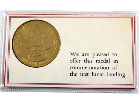 1969 First Landing on the Moon Medallion in Holder Supply