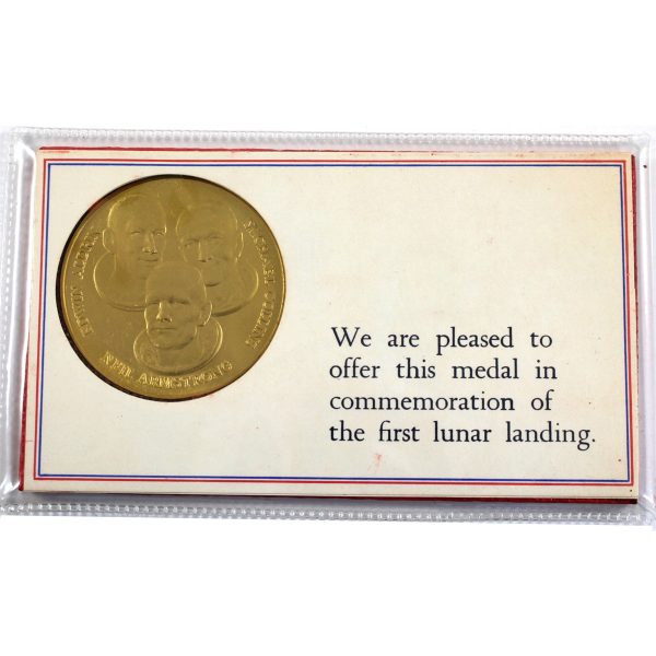 1969 First Landing on the Moon Medallion in Holder Supply