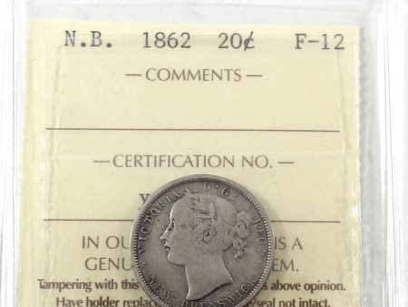 1862 New Brunswick 20-cents ICCS Certified F-12 Hot on Sale