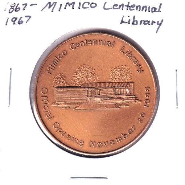 1966 1967 Mimico Centennial Library (Ontario) Official Opening Medallion For Discount