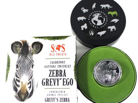 Niue 2014 $1 Endangered Animal Species: Grevy s Zebra 17.5 g Fine Silver in Case For Sale