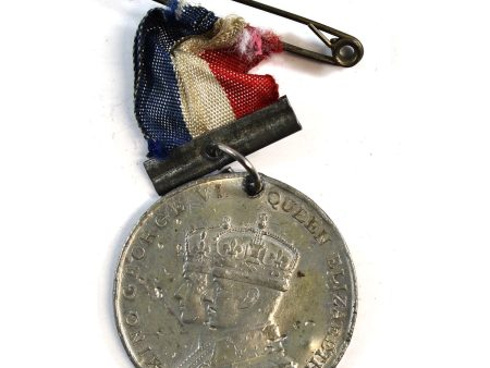 1937 Coronation of King George VI Medal with Original Ribbon w  Brown Case Hot on Sale