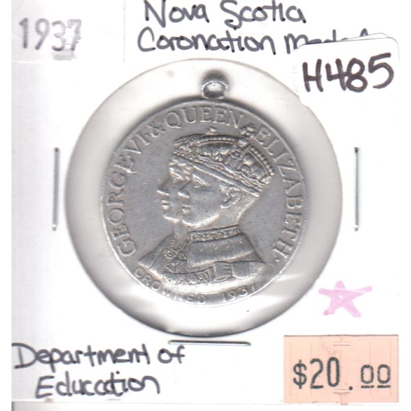 1937 Nova Scotia Dept. of Education King George VI & Queen Elizabeth Coronation Medal Online Hot Sale