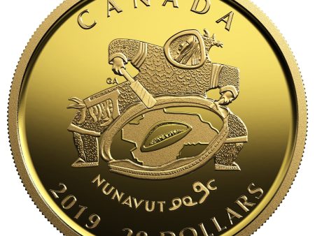 RDC 2019 Canada $20 20th Anniversary of Nunavut Pure Gold Coin (No Tax) Scratched Coin Online Sale