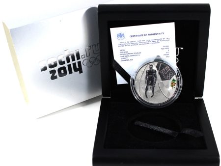 Russia Sochi 2014 3 Roubles Olympic Luge Sterling Silver in Case Cheap