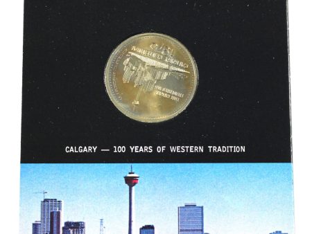 1975 Calgary Stampede Dollar Trade Token in Card (Toned, wear on card) For Discount