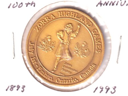 Zorra, Ontario, 1993 Centennial of World Champion Tug of War Team Medallion Discount