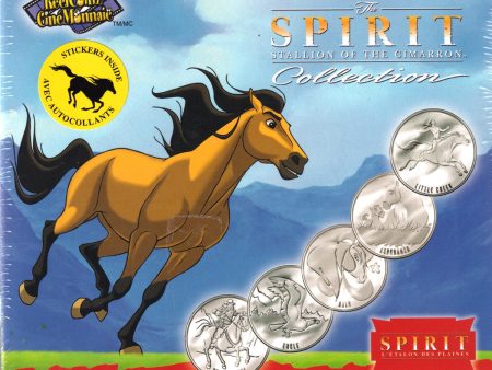 ReelCoinz Spirit Stallion of the Cimarron 5-medallion & Sticker Booklet Set from RCM For Sale