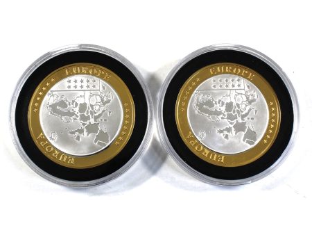 Pair of Europe Tokens 2002 Vatican Anniversary and Prince of Monaco, 2Pcs For Cheap