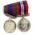 Pair of WWII Medals - War Medal & Voluntary Service Medal with original Ribbons. 2pcs Cheap