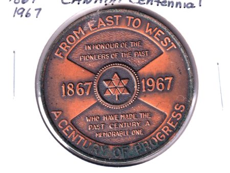 1967 Medicine Hat, Alberta, Medal: From East to West, A Century of Progress (Corrosion) For Discount