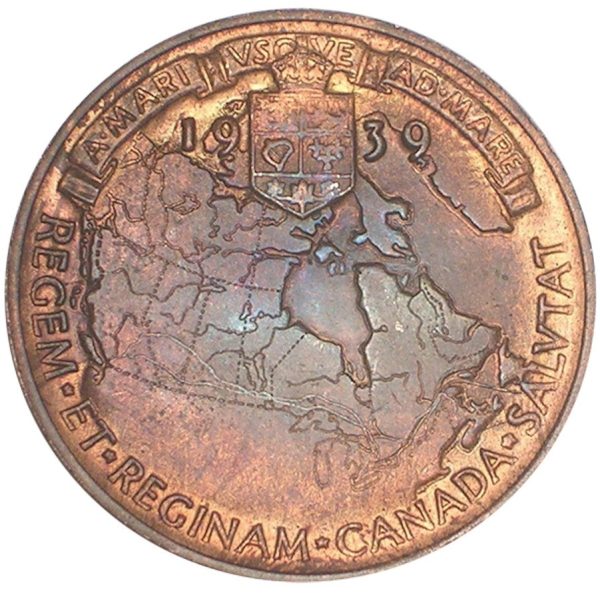 1939 King George VI Visiting Canada Bronze Medallion (Mega37) Online now