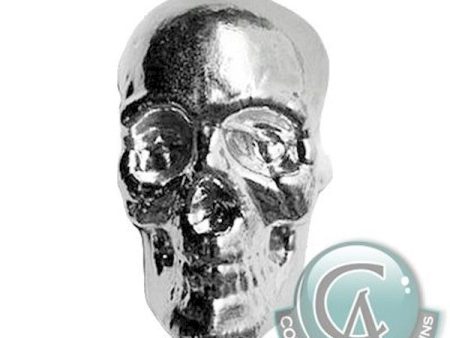 Monarch Hand Poured Skull 3oz .999 Fine Silver (No Tax) Hot on Sale