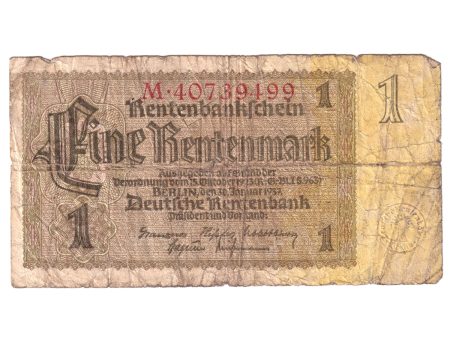 Germany Pick #173b 1937 1 Rentenmark Note Circulated Online now